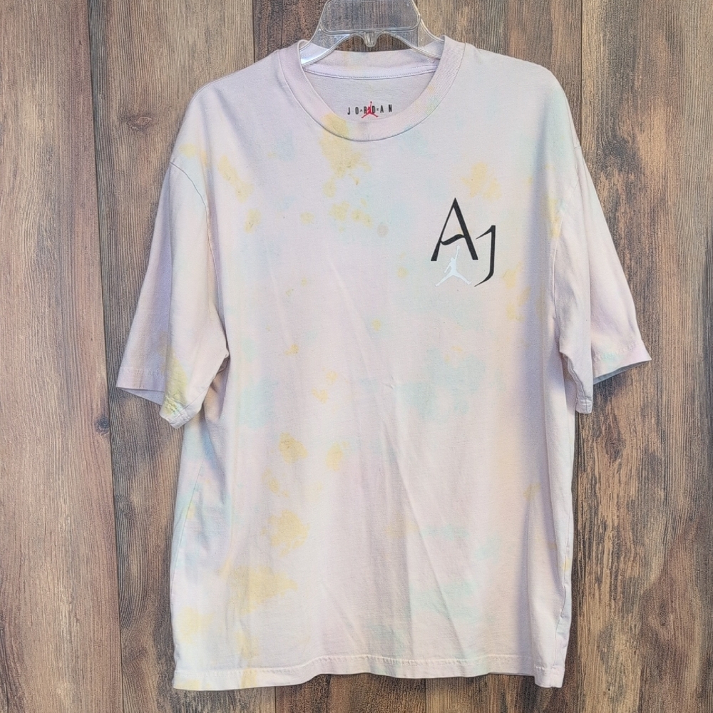 Jordan Multicolor Splotch Tie Dye Short Sleeve Tee L                M138
